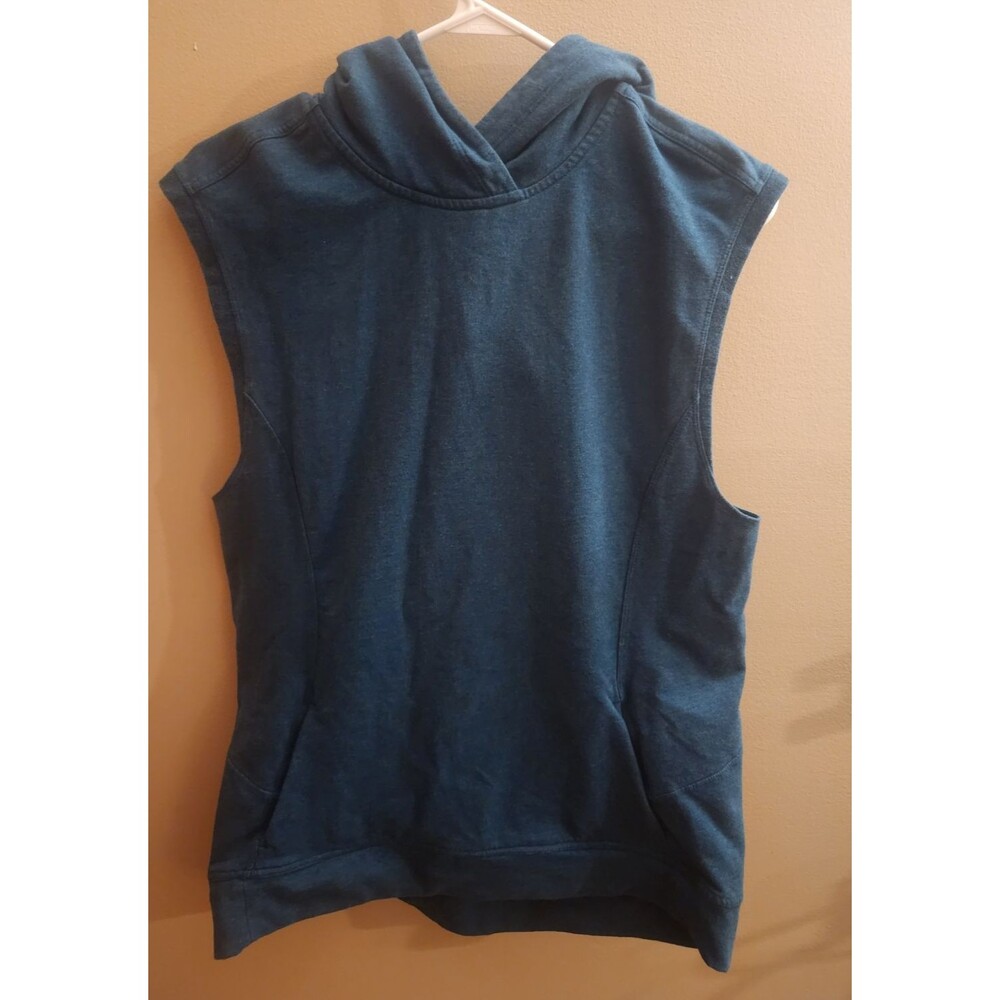 Lululemon Blissed Out Sleeveless Hoodie Sweatshirt Alberta Lake Teal Size 10